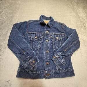 Vintage Levis Jacket Boys Size 14 Blue Denim Trucker Made USA 70704 0216 90s